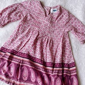 Paisley pintuck dress 18-24 m